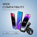 Portronics Mobike 4 Bike Phone Mount with 360° Rotational, Strong Hold for Bicycle, Motorcycle Compatible with 4.7 to 6.8 inch Devices(Black) gallery image
