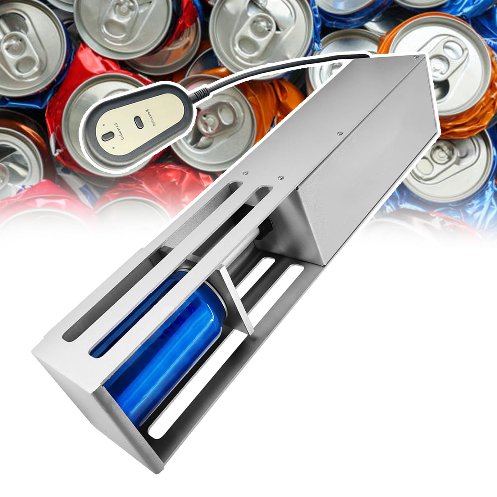 YXYLJOZ Heavy-Duty Aluminum Can Crusher for Recycling, Compatible with 12oz and 16oz Cans, Ideal for Home and Commercial Use (White)