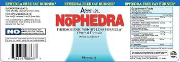 Absolute Nutrition Thermogenic Fat Burners, Nophedra Capsules, 80 Count Bottle