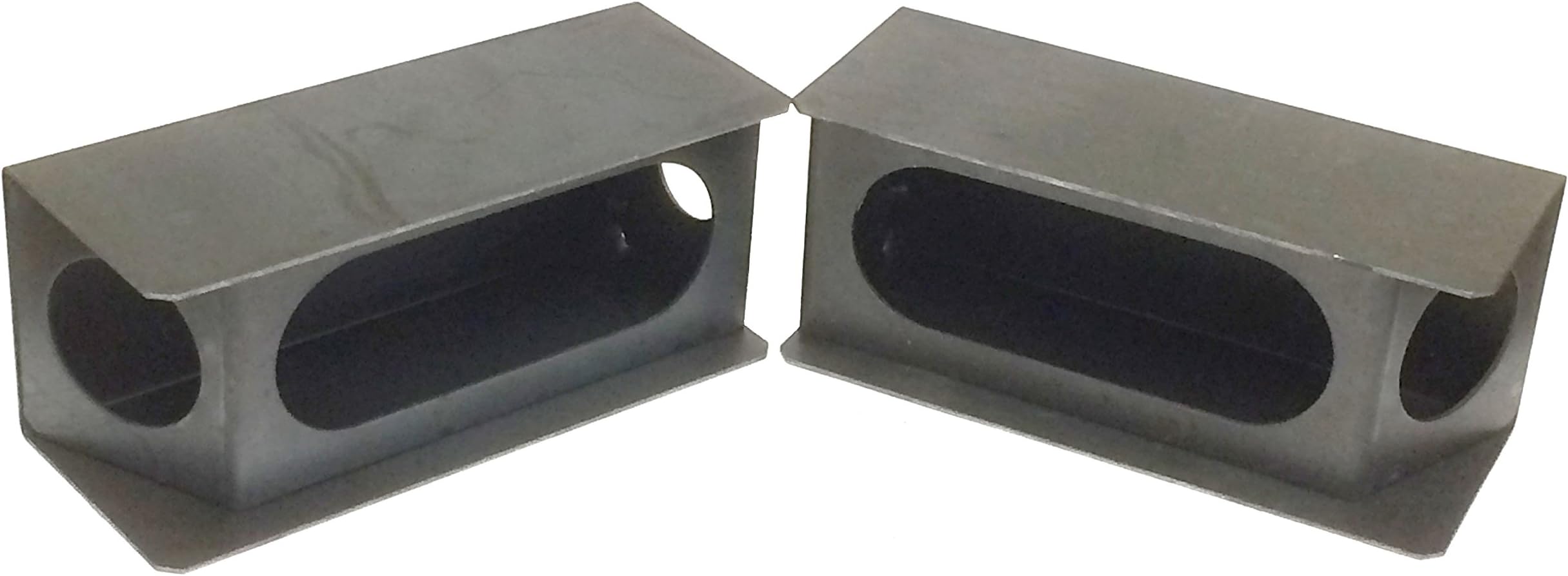 LIBRA Set of 2 Steel Trailer 6" Oval Tail Light / 2" Angled Round Side Light Mount Box - 24015