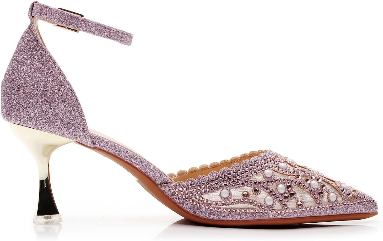 VenusCelia Women's Shining Lady Slingback Pump Shoe - Image 3