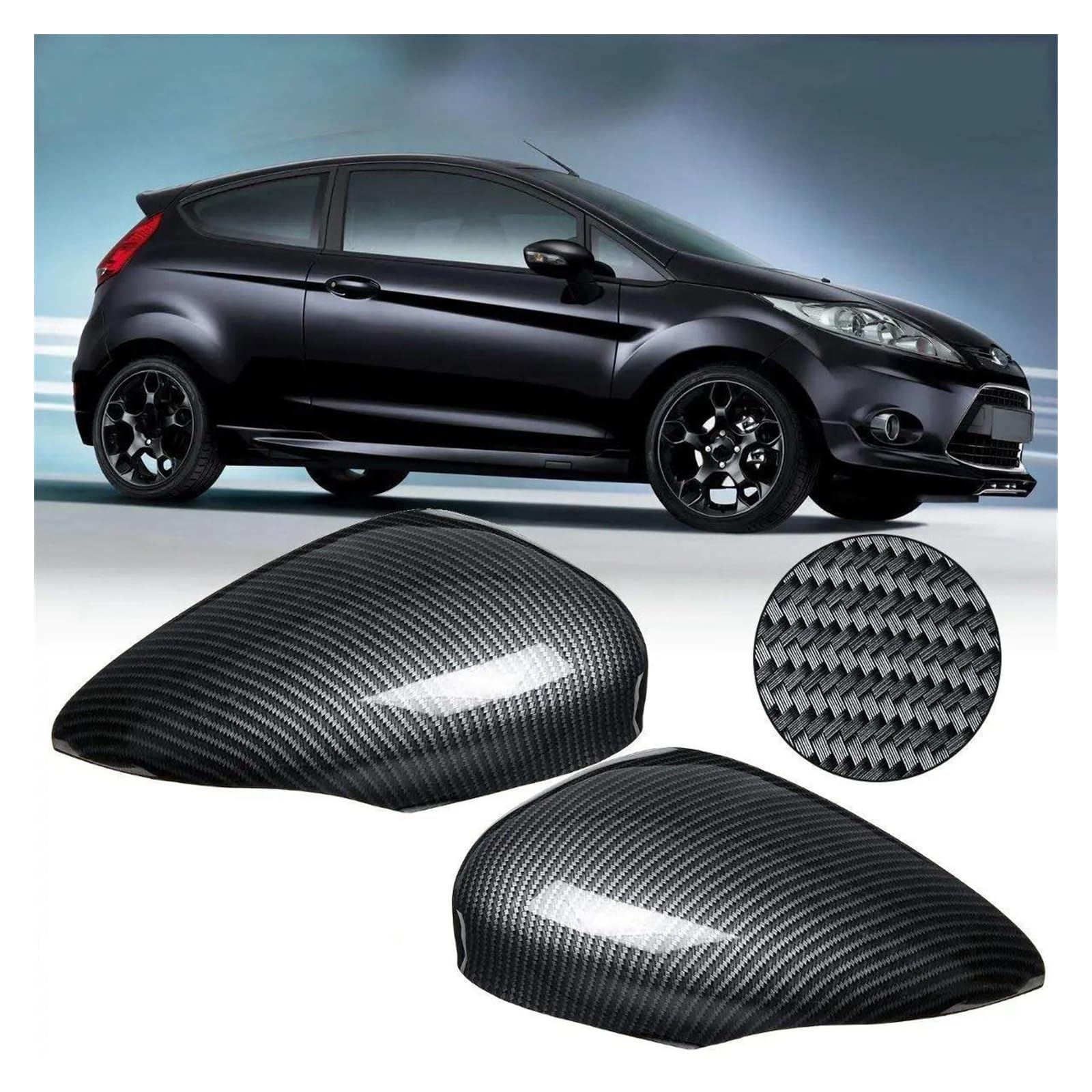 Per Ford Per Focus Per MK2 Per MK3 2008 2009 2010 2011 2012 2013 2014 2015 2016 2017 Copri Specchietto Retrovisore Laterale Argento Calotta Specchietto Retrovisore(1 pair black