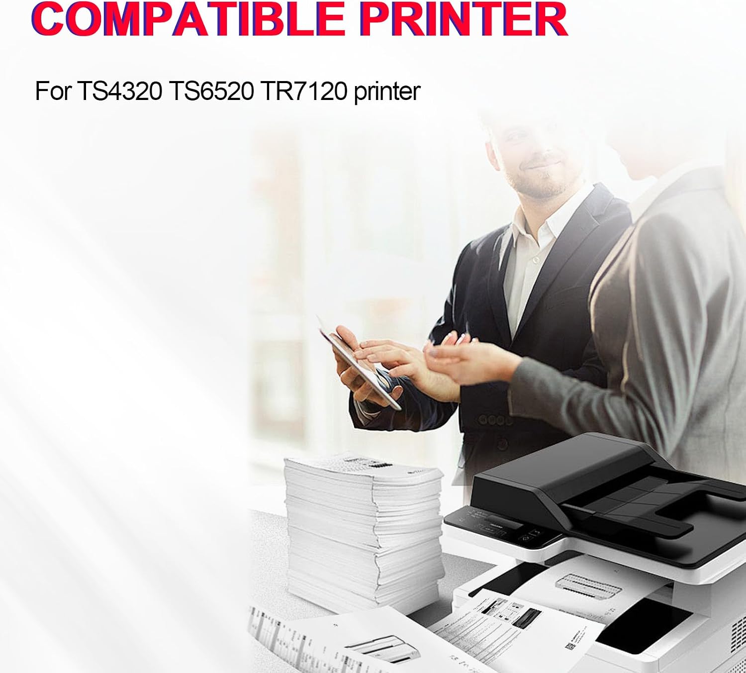 High Yield PG-295XL CL-286XL Compatible Ink Cartridge Replacement for Canon 295 286 PG295 XL CL286 XL 295XL 286XL for TS4320 TS6520 TR7120 Inkjet Printer (2 Black, 2 Color) image 2