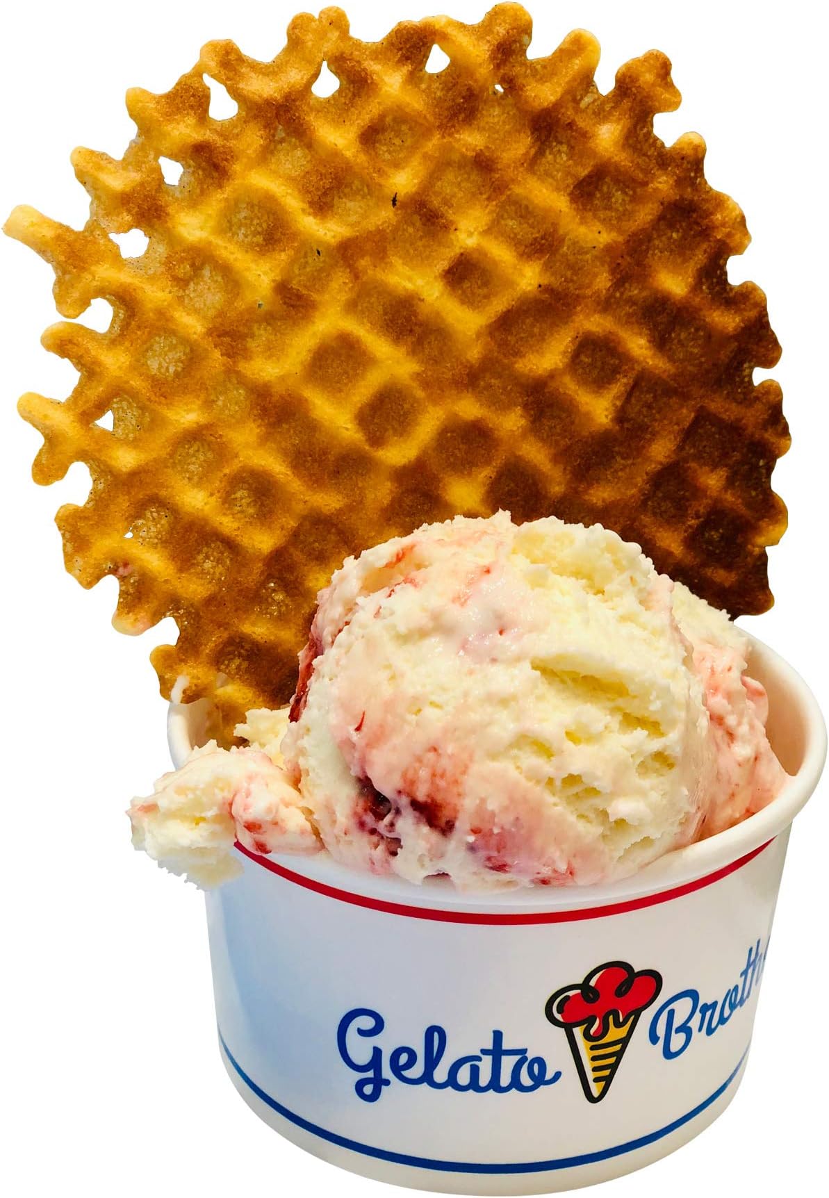 Ice Cream Cone Alternative Waffle Cone Chips - European Style Handmade Brodallion THIN & CRISPY for Coffee, Tea, Ice Cream or Gelato not a Pizzelle
