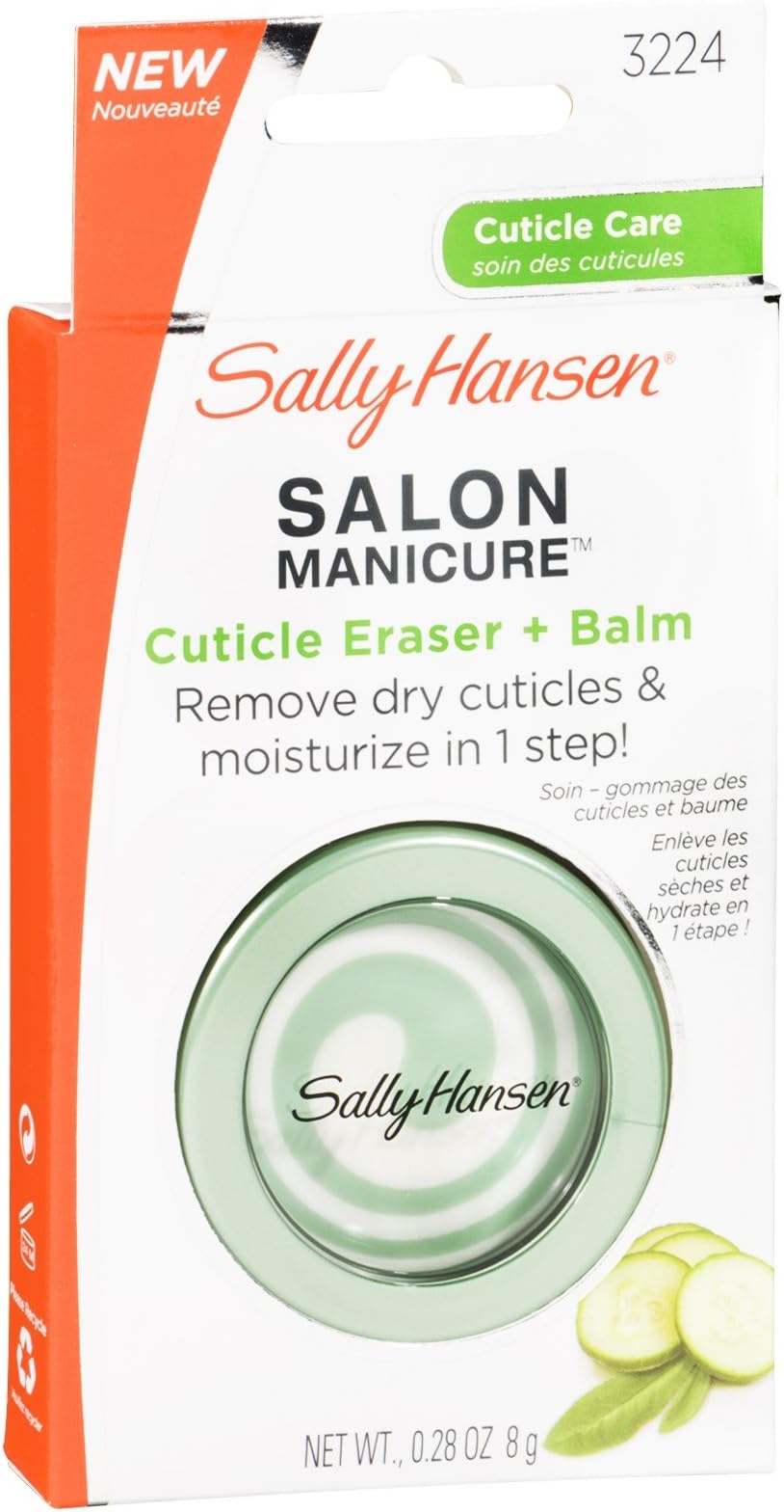 Sally Hansen Salon Manicure Cuticle Eraser and Balm - 0.28 Oz, Pack of 2