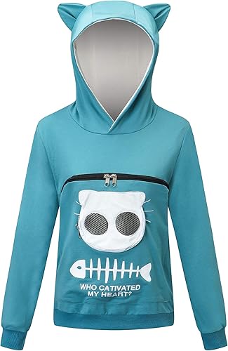 BOMBAXCEIBA Bolsa de forro polar para mascotas, gato, pequeña, con capucha, soporte para llevar sudadera con bolsillo de canguro