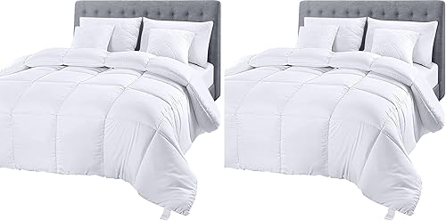 Miniatura 30 de Utopia Bedding - Edredón acolchado con presillas en las esquinas, costura en caja y relleno alternativo, tamaño queen (ciruela)