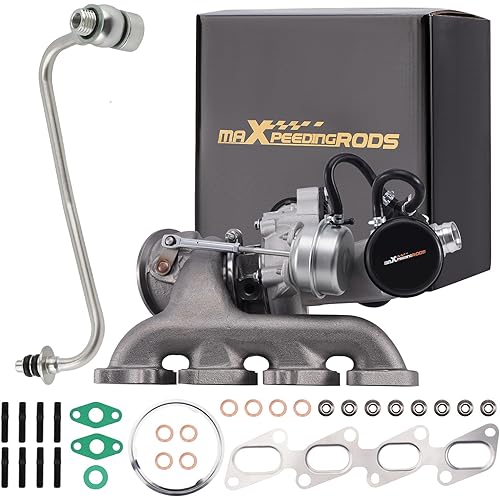 maXpeedingrods 667-203 Turbo Turbocharger Kit+Turbo Oil Feed Line Pipe Tube, for Chevy Cruze 2011-2016 Sonic 2012-2019, for Chevrolet Trax Cruze Limite, for Buick Encore 55565353, Basic PVL Series