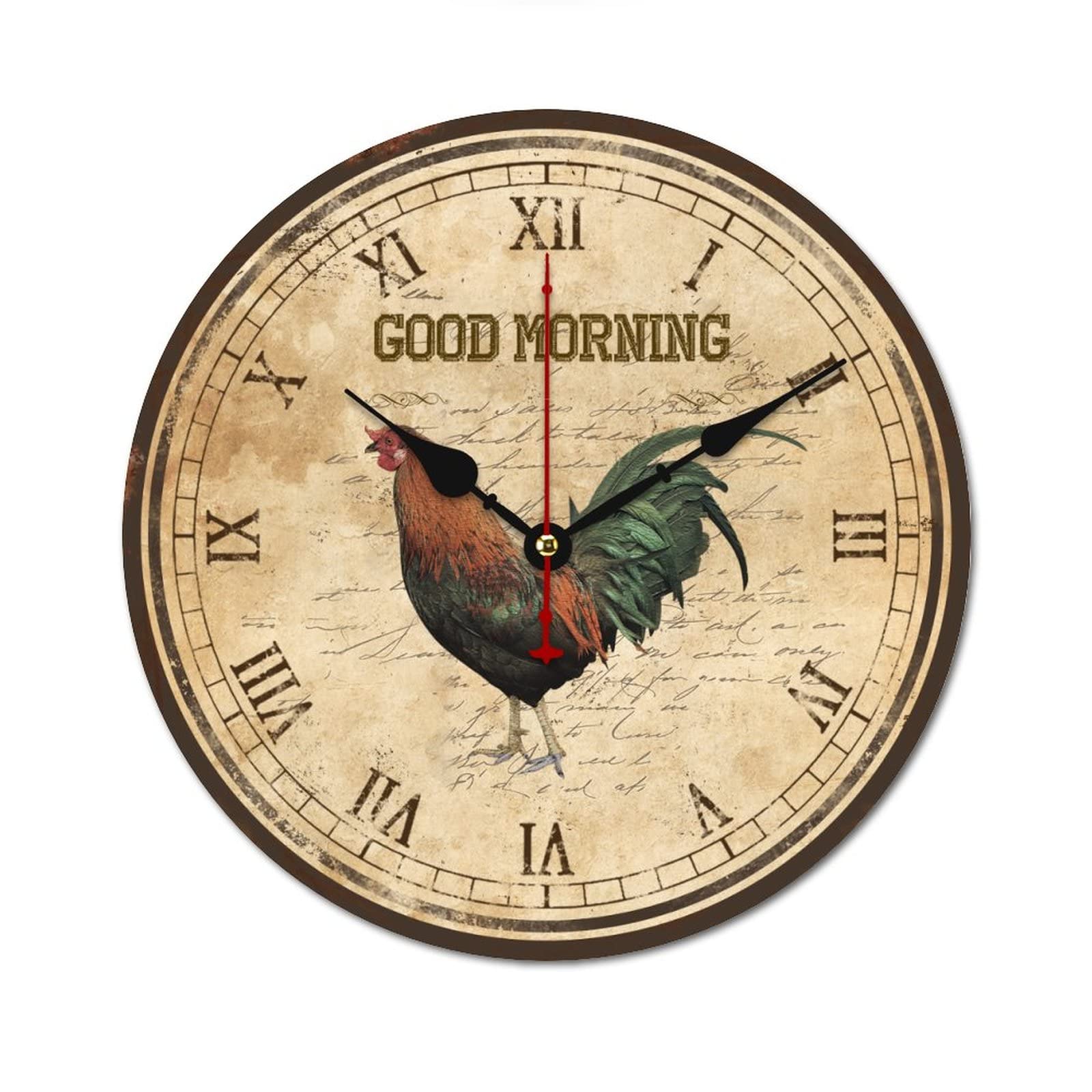 Horloge coq en bois 38cm pour rompre la monotonie d'un mur blanc de salon
