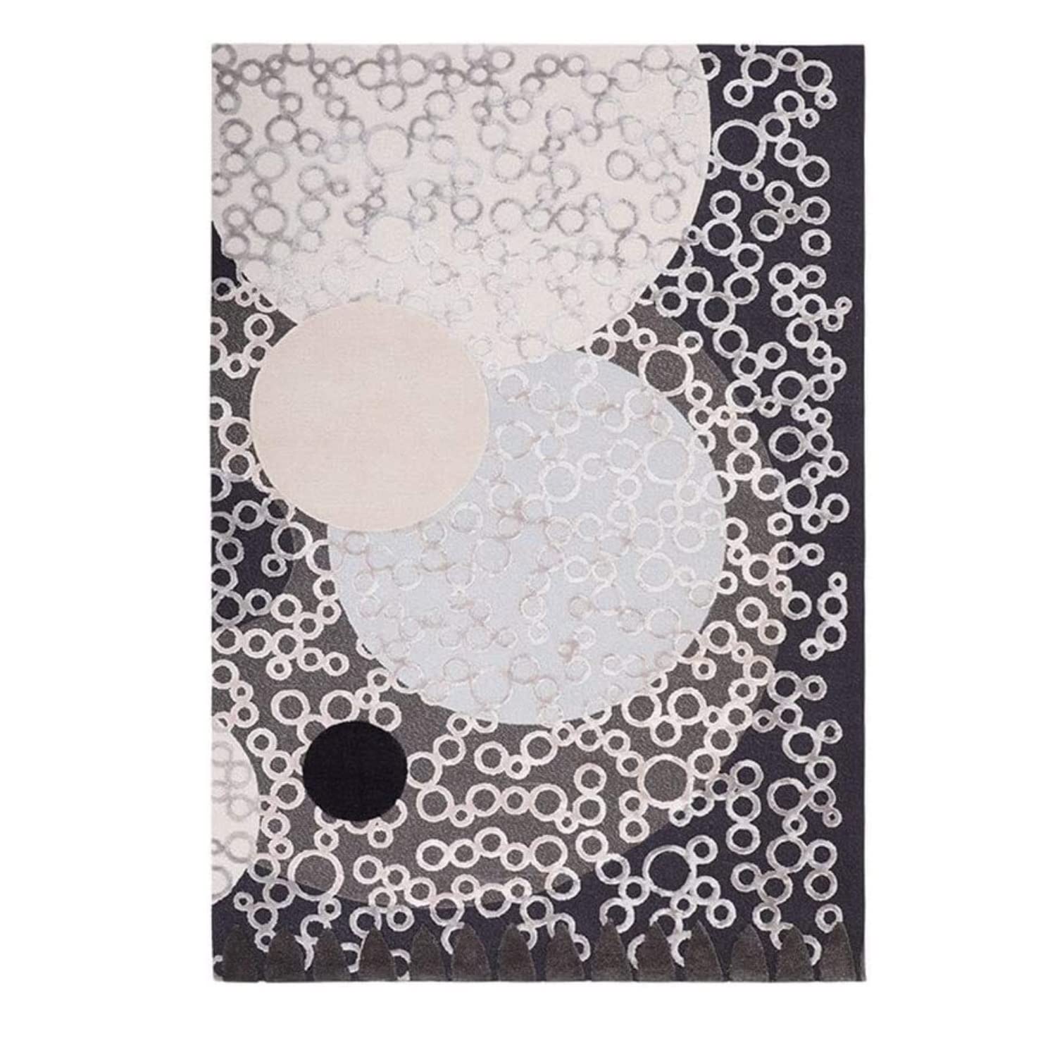 BODHIS Tapis pour Salon Tapis en Laine Tissé À La Main Tapis Rectangulaire Simple Fond Anti-dérapant en Lin De Coton Moquette pour Salon Chambre