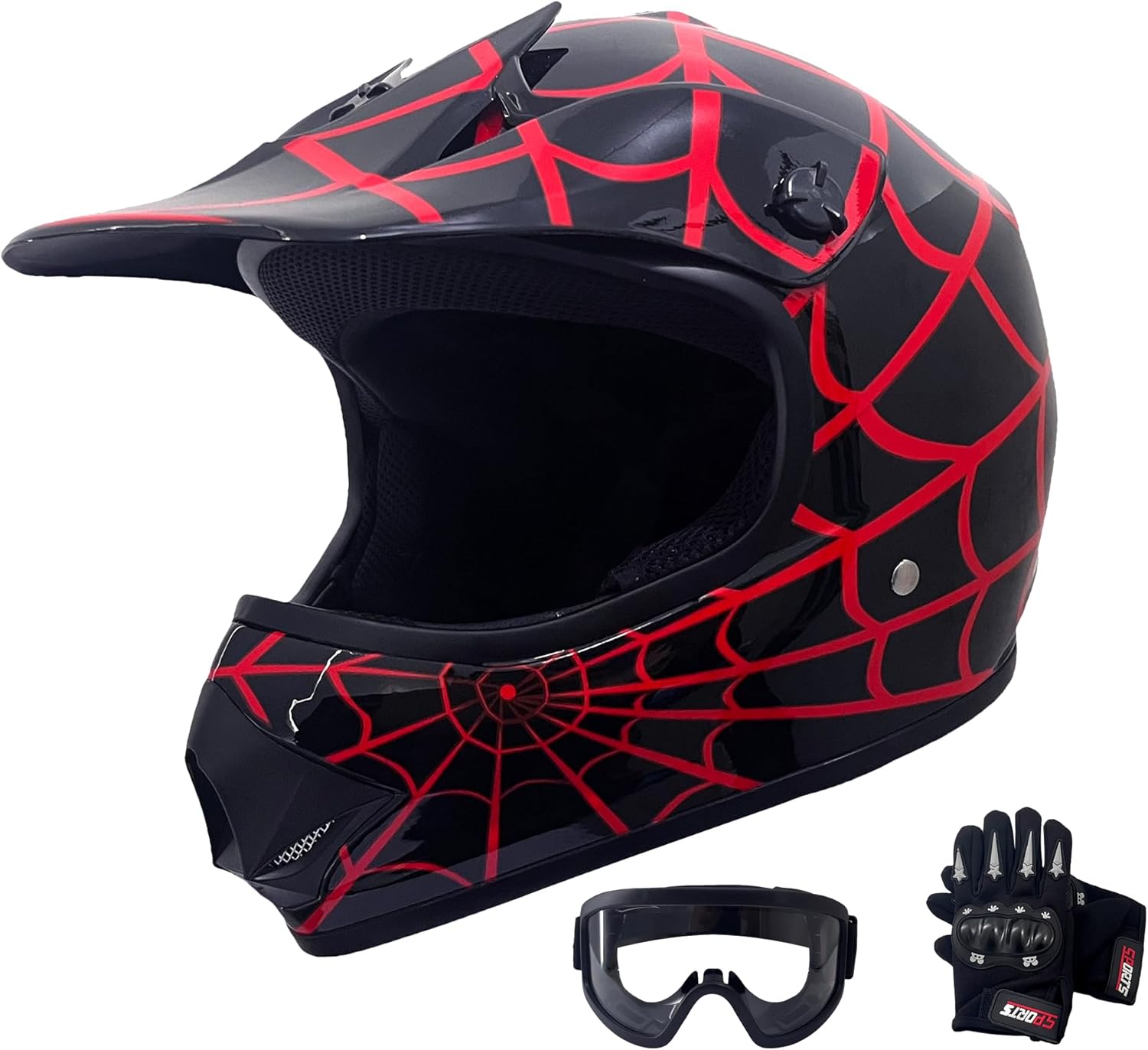 KRN Youth Kids Off-Road Helmet DOT Approved- Motorcycle Motocross Dirt Bike Helmet KY-B12