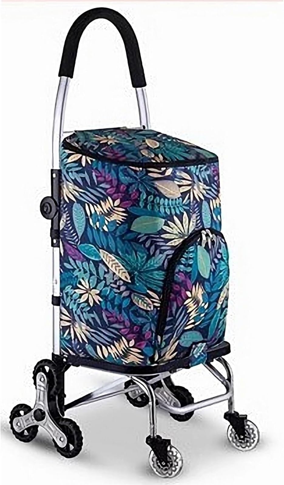 Fangool Shopping Cart with Wheels,Folding Shopping Cart, Utility Cart with Wheels to be Used as A Shopping Cart, Grocery Cart and Stair Climber Cart,