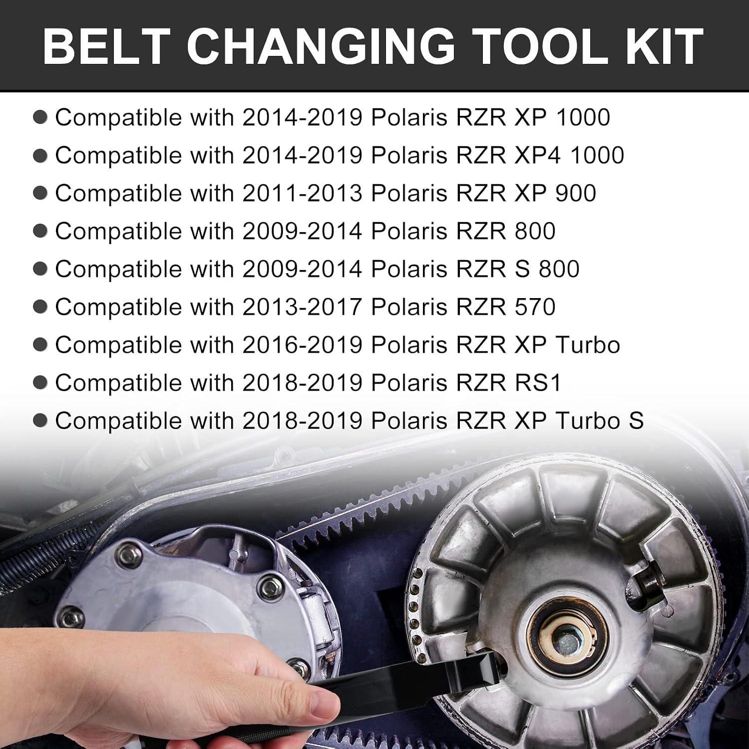 Universal Clutch Removal & Belt Changing Tool Kit For Polaris RZR 900 S XP / XP4 1000 (2014-2018)