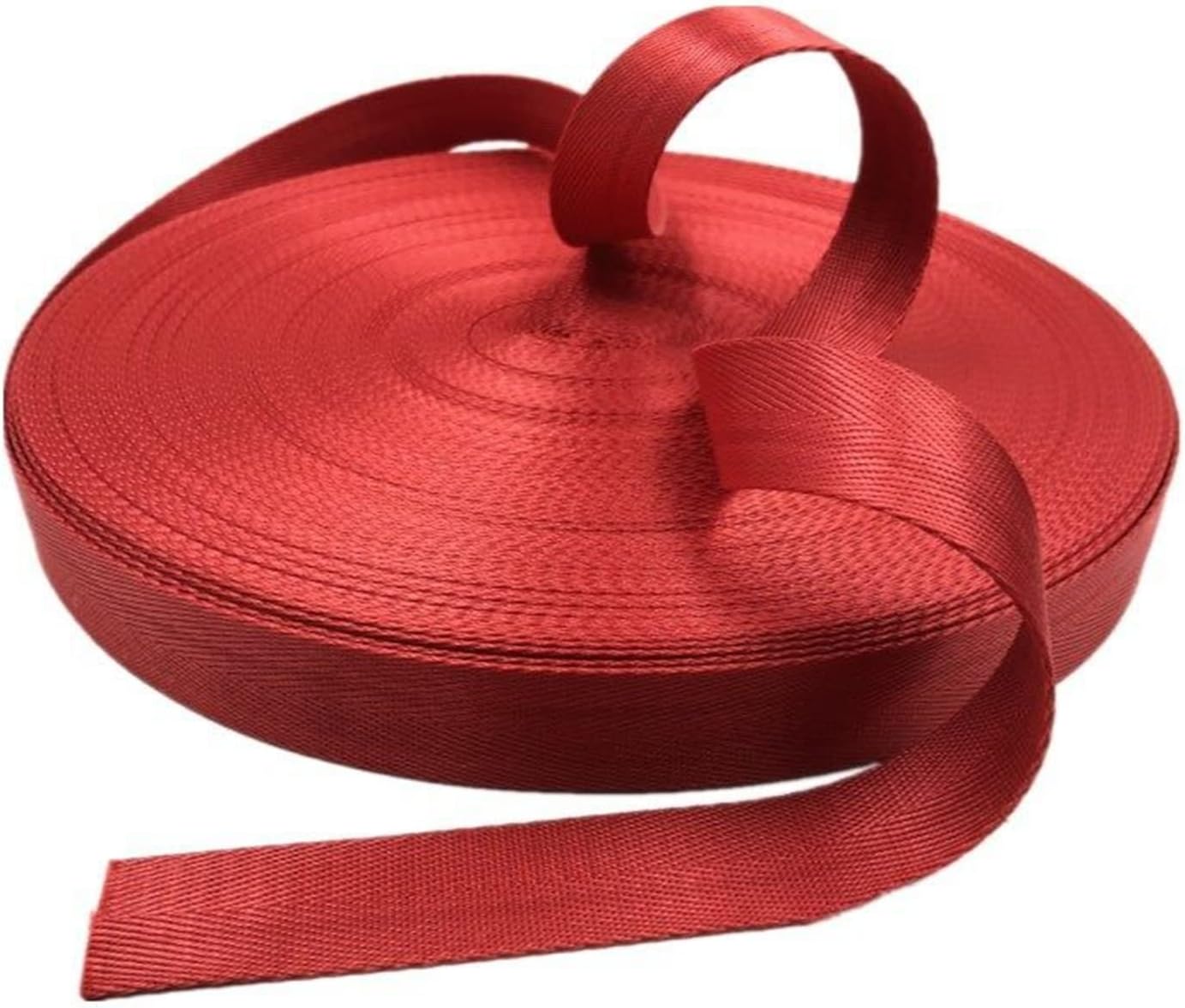 Heavy Duty Webbing, Strap Nylon Webbing Strap, Heavy Webbing Tape for Bag Straps, Luggage Cargo Strapping, 25mm by 5 10 or 20 Yard(Red,25MM x 5 Yards)