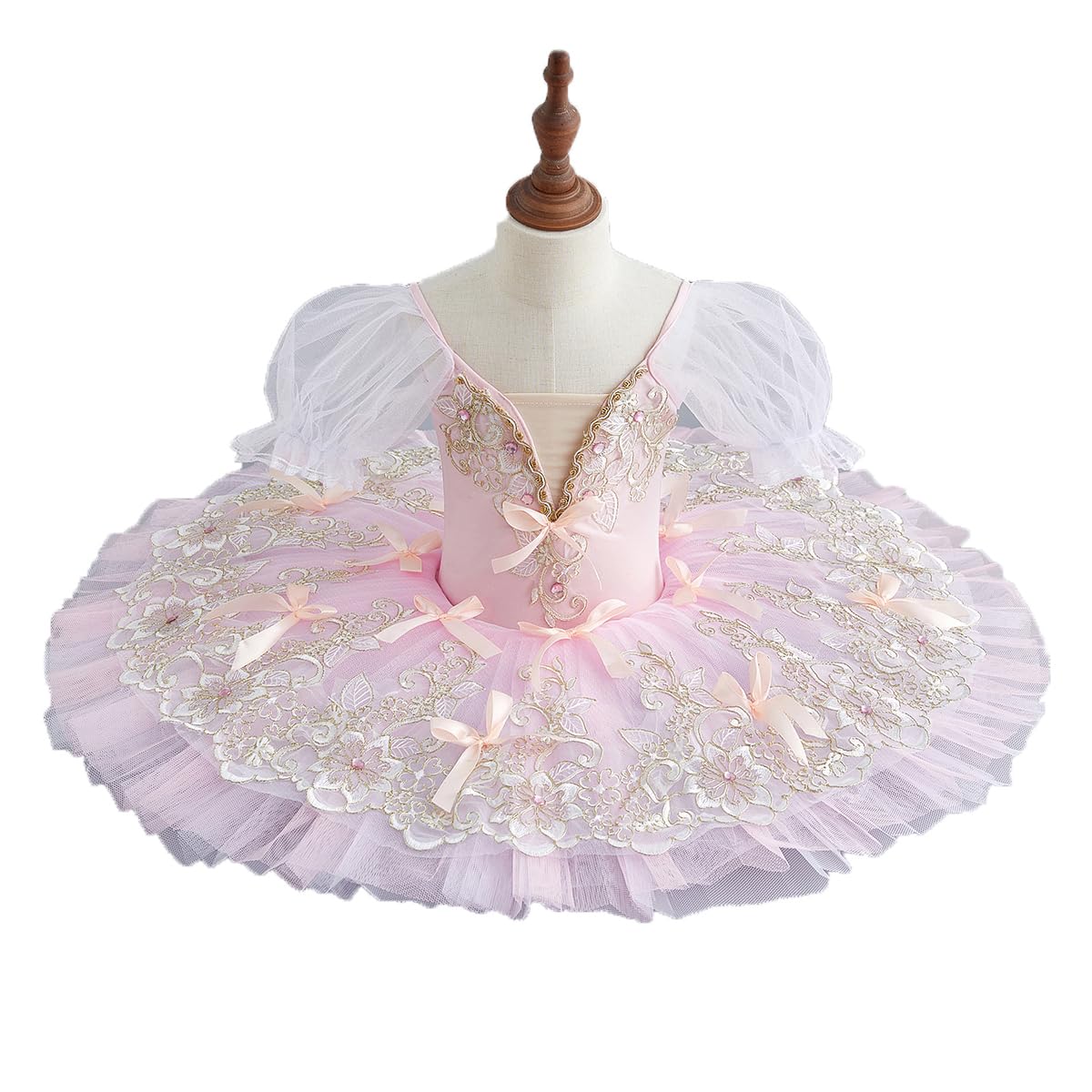 Neues rosa Professionelles Ballett-Tutu-Kleid, Mädchen-Schwanensee-Ballerina-Pfannkuchen Tutu-Rock, Kinder-Tanz-Kostüm