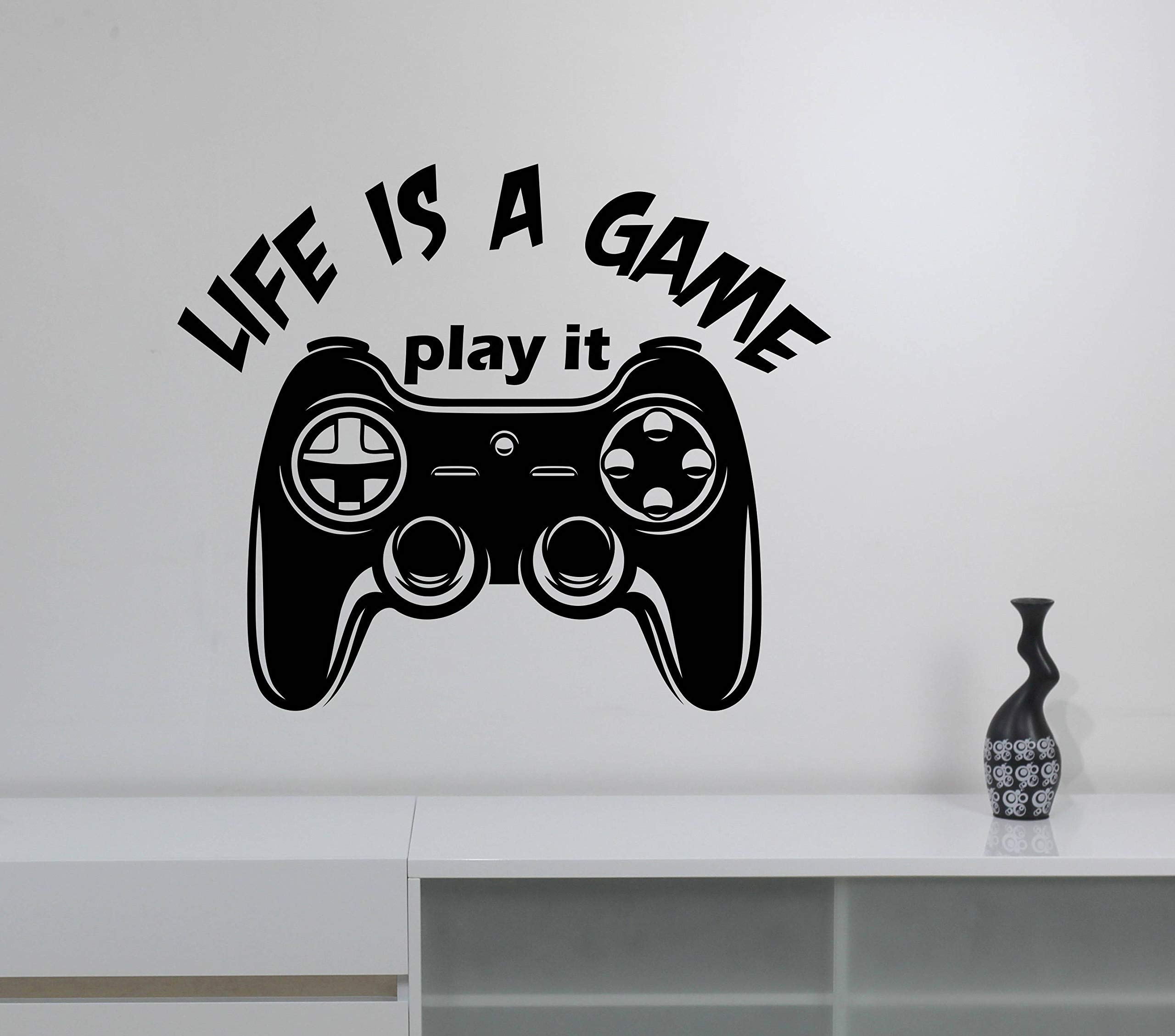 Amazon.com: Motivational Video Gaming Quote Wall Vinyl Decal Controller  Gamepad Joystick Vinyl Sticker Art Best Decorations for Home Kids Boys Room  Decor Made in USA Fast Delivery : Baby