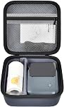 GWCASE Cas de transport dur pour NIIMBOT B1 & B21 Label Maker, organisateur de stockage de voyage étanche avec diviseur mobile pour imprimante, bandes supplémentaires & Câbles, idéal pour les petites entreprises & Sommaire - Gris foncé