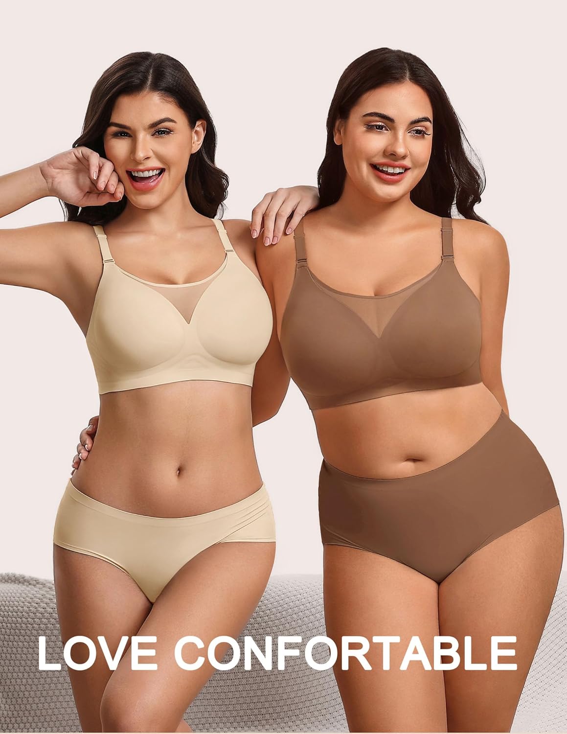 Avidlove Wireless Bras for Women Seamless Push Up Full Coverage Bra Mesh Comfy Bralette Tshirt Everyday Bras - Image 4