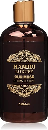Hamidi Luxury Oud Musk Shower Gel 500ML | Alcohol-Free | Ultra Moisturizing | Feel Soft, Smooth &amp; Refreshed | For Men &amp; Women