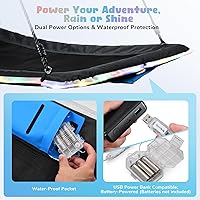 Vista 5 de Trekassy Columpio de árbol de plataforma de 60 pulgadas con luz LED