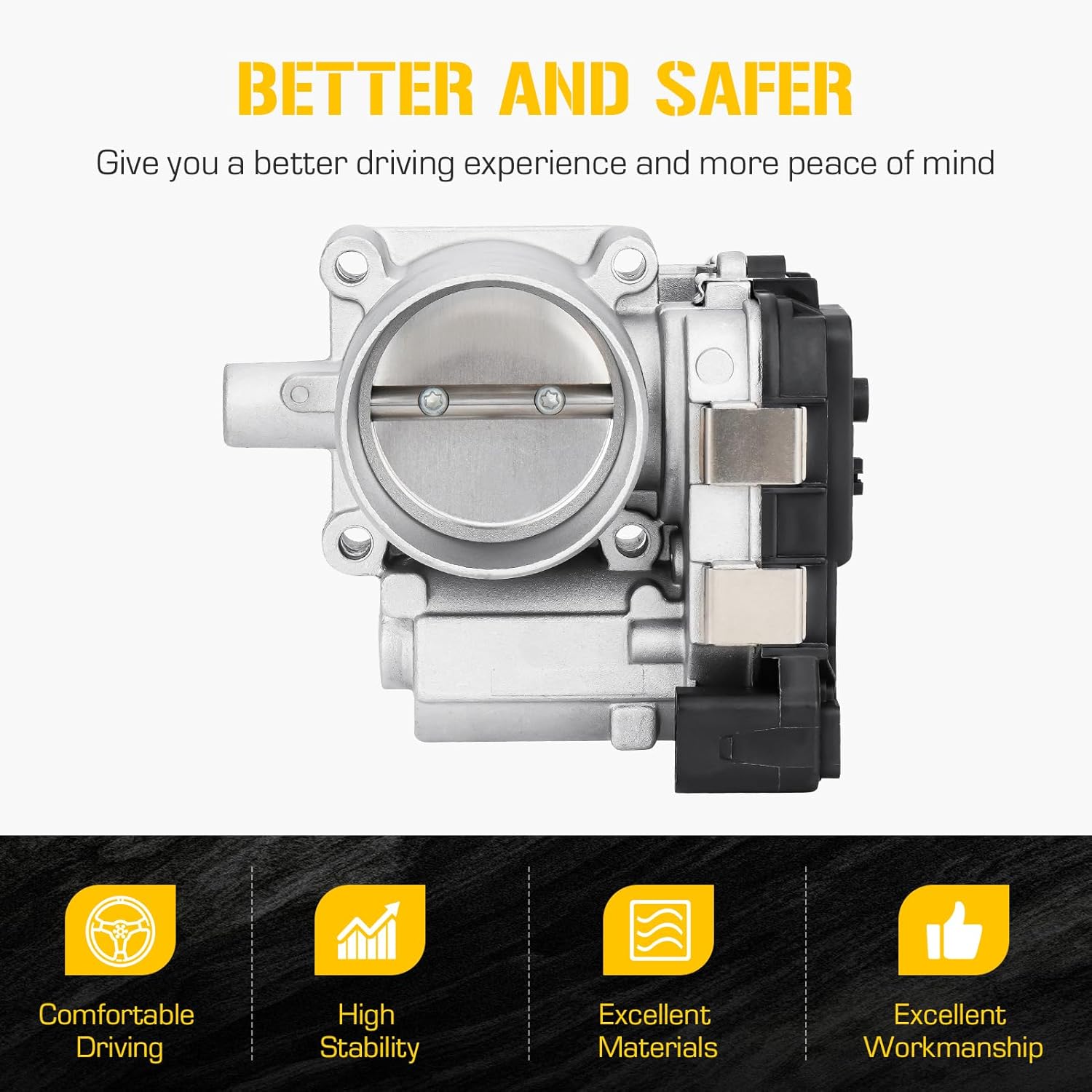 Electric Throttle Body Fit for Volkswagen Jetta L4 1.4L 2013-2018，Replace for 03F133062B, 03F133062, V10810086, 7519197