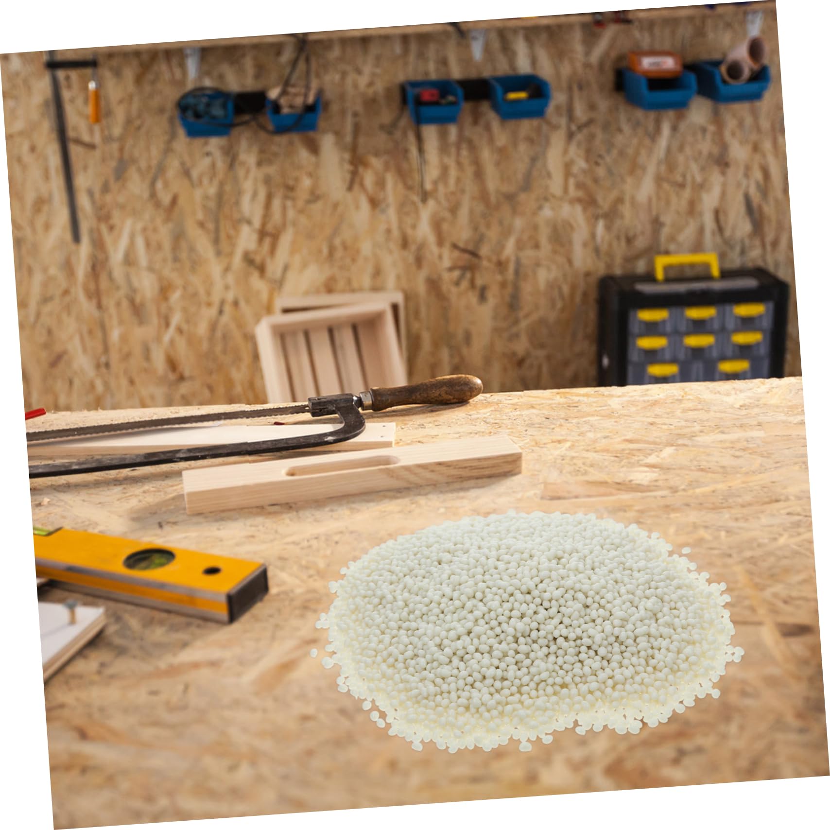 Ciieeo 1000g de Cola Carpintero Madera en Gránulos de Pegamento Termofusible Pvc Blanco, Adhesión Fuerte Olor para Muebles, Ventanas y Armarios