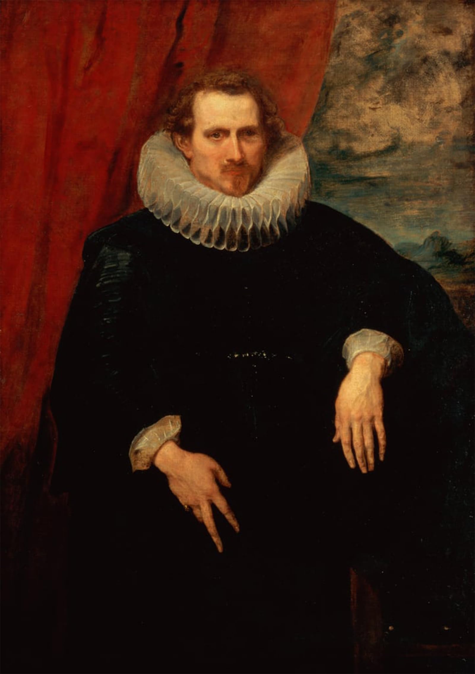 SERENDIPITP Retro Picture Poster Wall Art Pictures Painting Portrait of a Man by Anthony Van Dyck Wall Art Canvas Print for Wall Decor 60x90cm