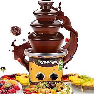 4 Tiers Chocolate Fountain Machine Upgraded Professional Fondue Fountain Easy Cleaning Hot Nacho Cheese Fountain for Party, Gathering, Wedding, Rental