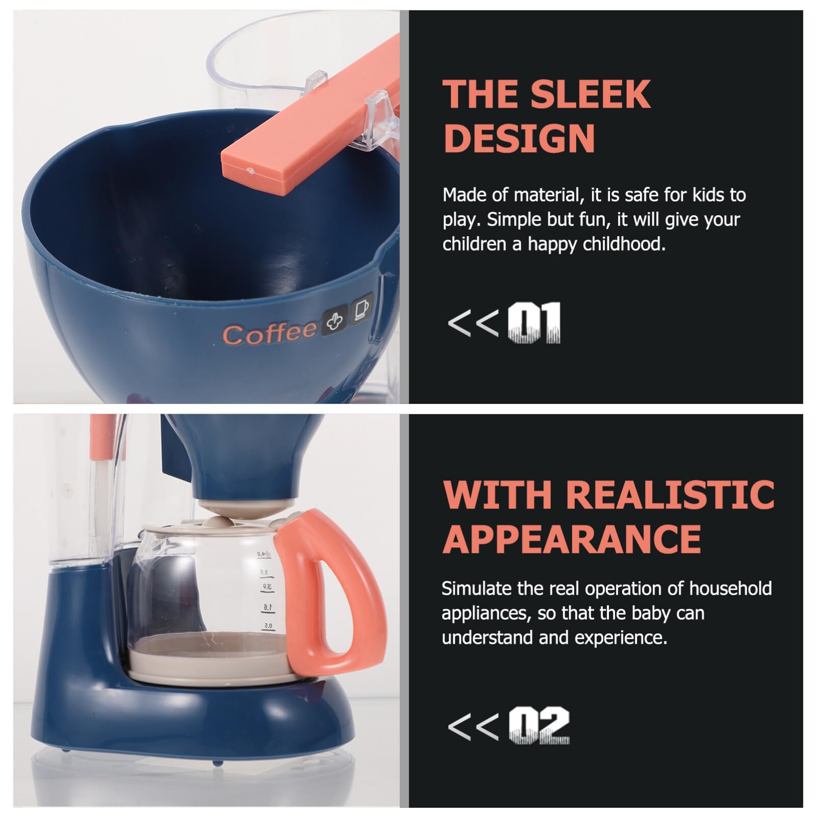 Juguete Cafetera Aparatos de Cocina Simulación Acción Diversión Cocina Mezclar Juguete 3