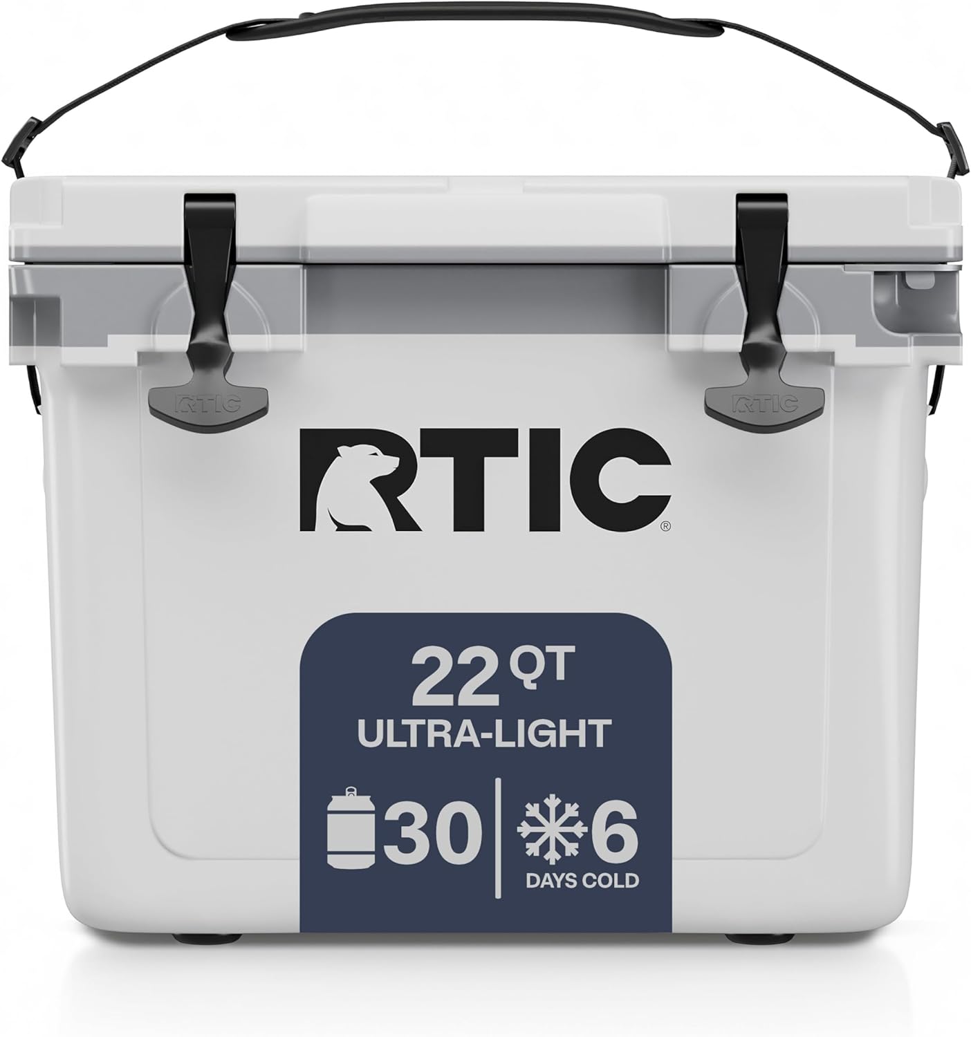 RTIC Ultra-Light 22 Quart Hard Cooler Insulated Portable Ice Chest Box for Drink, Beverage, Beach, Camping, Picnic, Fishing, Boat, Barbecue, 30% Lighter Than Rotomolded Coolers