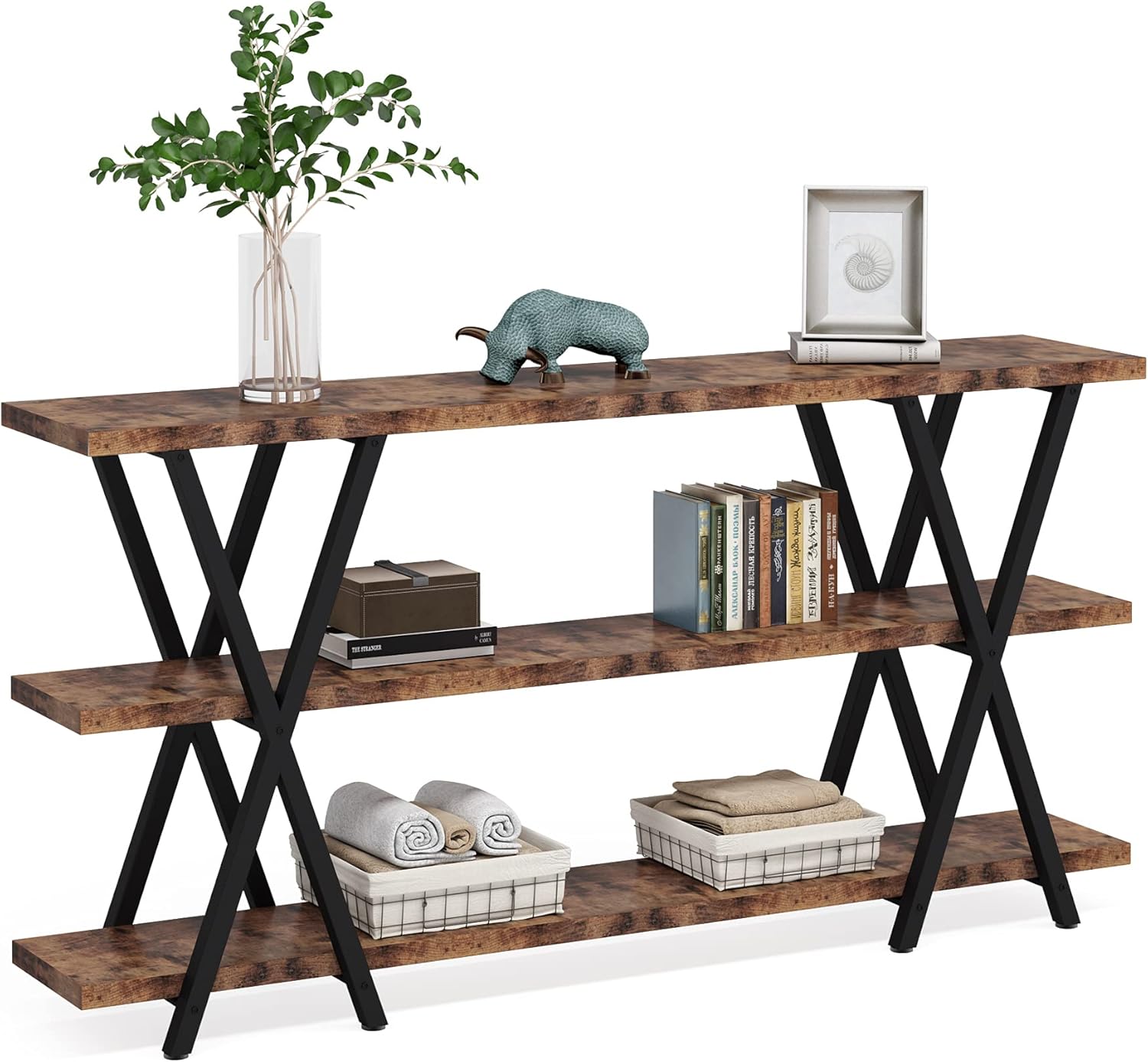 Sofa Table, TV Console Table, Narrow Long Sofa Table with Storage for Entryway, Living Room, 70.8 Inches : Home & Kitchen