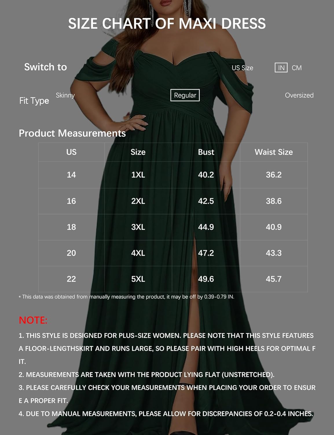 Women's Daily Plus Size Dresses A Line Chiffon Wedding Guest Bridesmaid Maxi Dress Prom Evening Party Cocktail Gown - Image 6