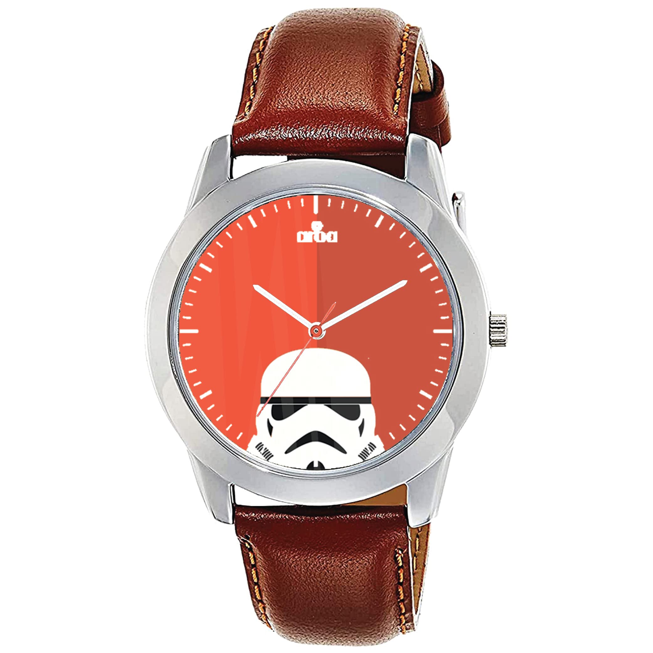 AROA Watch for Men with Lego Trooper Red Model :587 in Steel Metal Type Brown Strap Analog Watch Red Dial for Men Stylish Watch for Boys (B0C5MFGTTF) Amazon Price History, Amazon Price Tracker