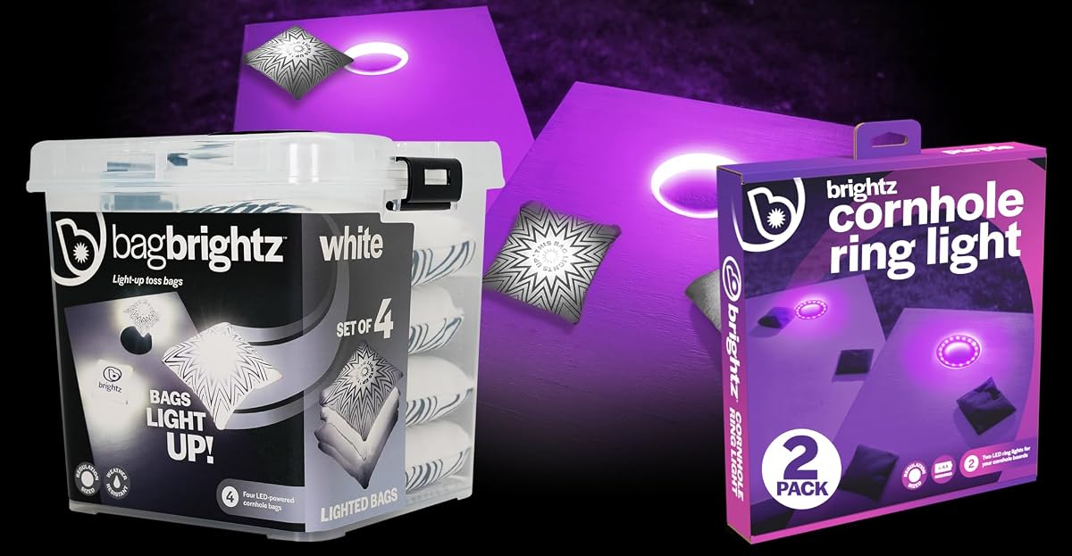 Brightz Premium Cornhole Ring Light with LED Bags