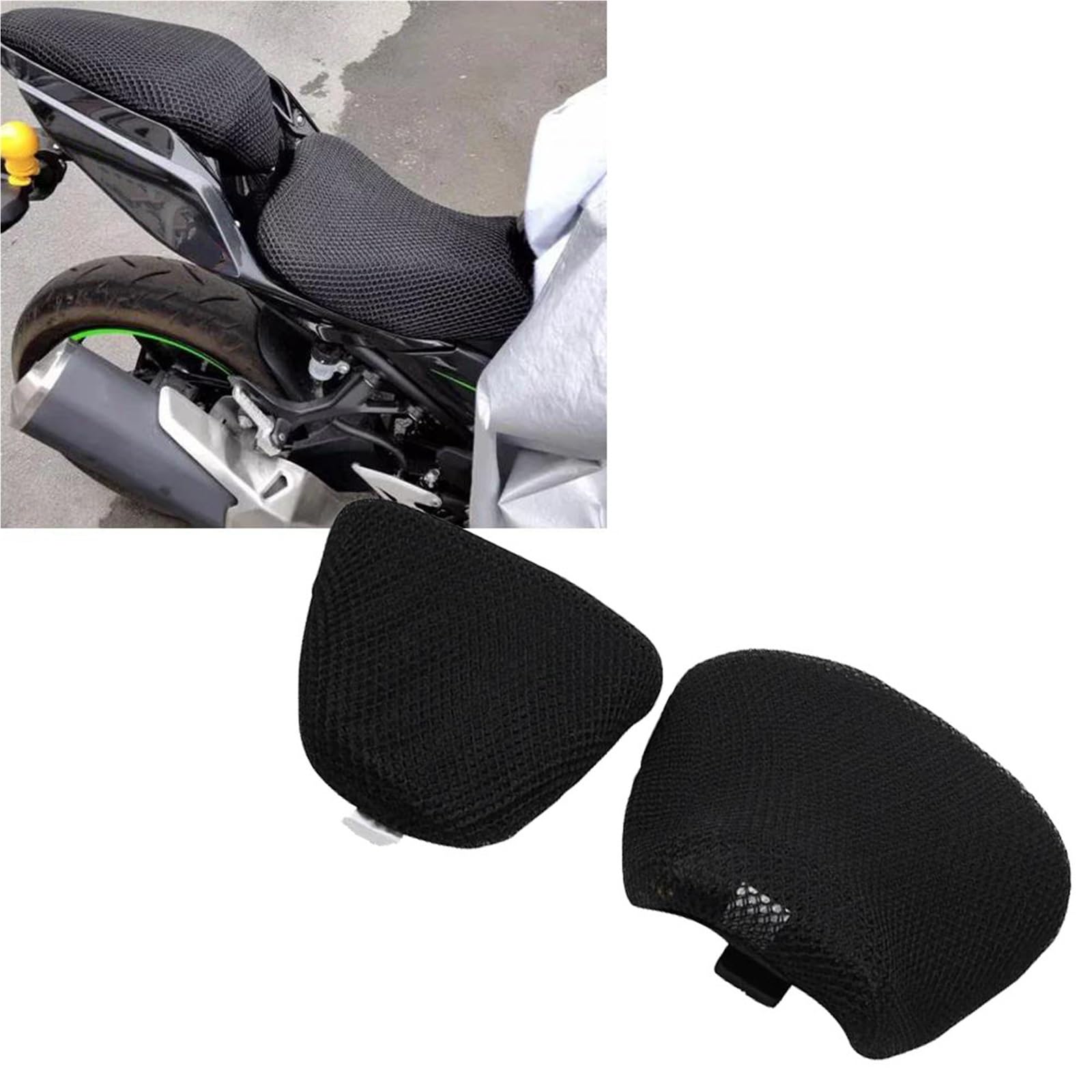 Funda transpirable de asiento para Kawasaki Ninja con aislamiento térmico protector 7