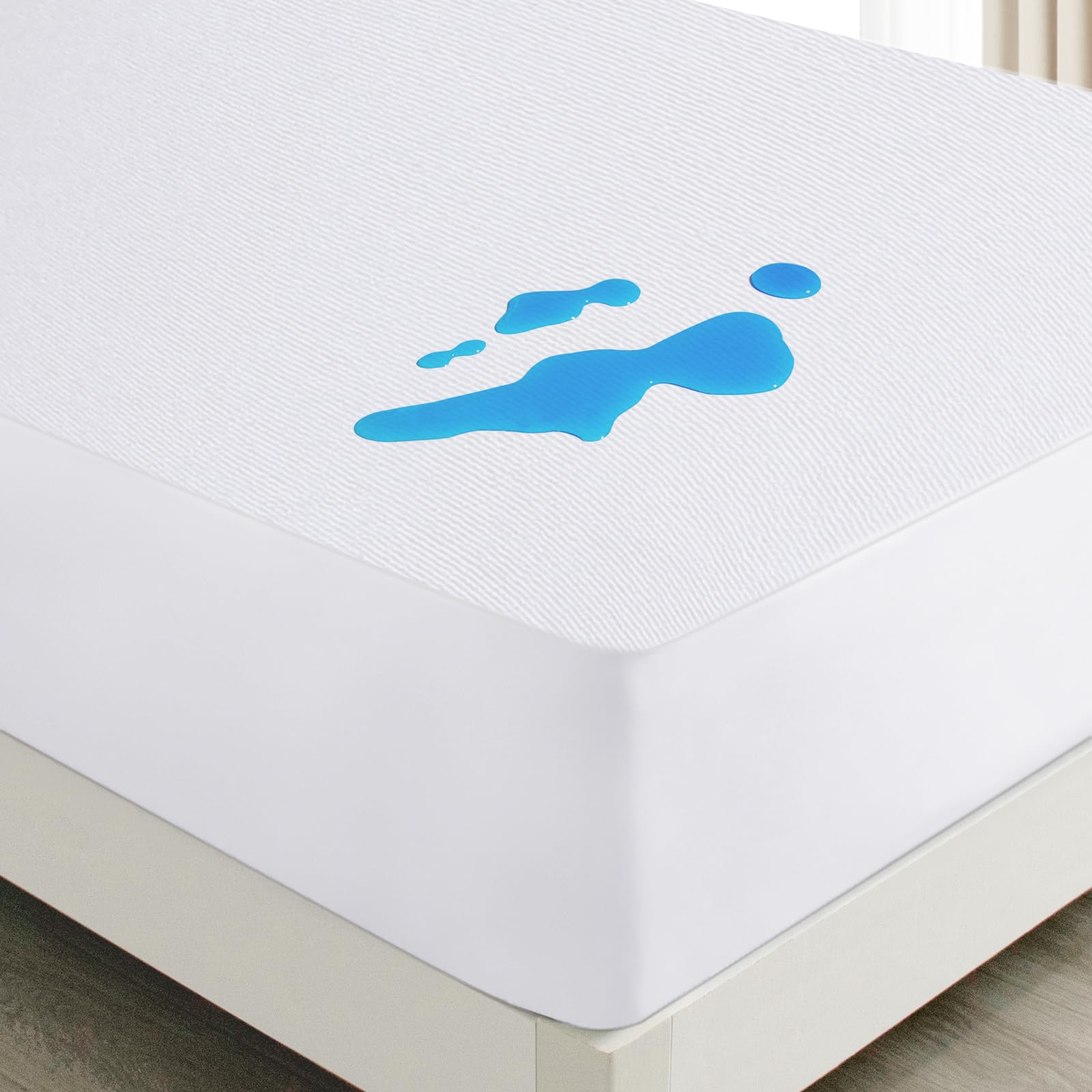 Full Size Mattress Protector Waterproof, 54"x75" Fits Up to 14" | Smooth Terry Top, Liquid-Resistant Layer, Soft Touch, Absorbent Surface, Machine Washable, Fits Full 54"x75" Mattresses