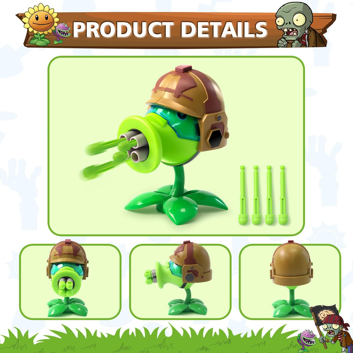 Maikerry Plants Toys PVC,4.5in Tall PVZ Toys,Great Christmas,Birthday,Gifts for Boys and Girls