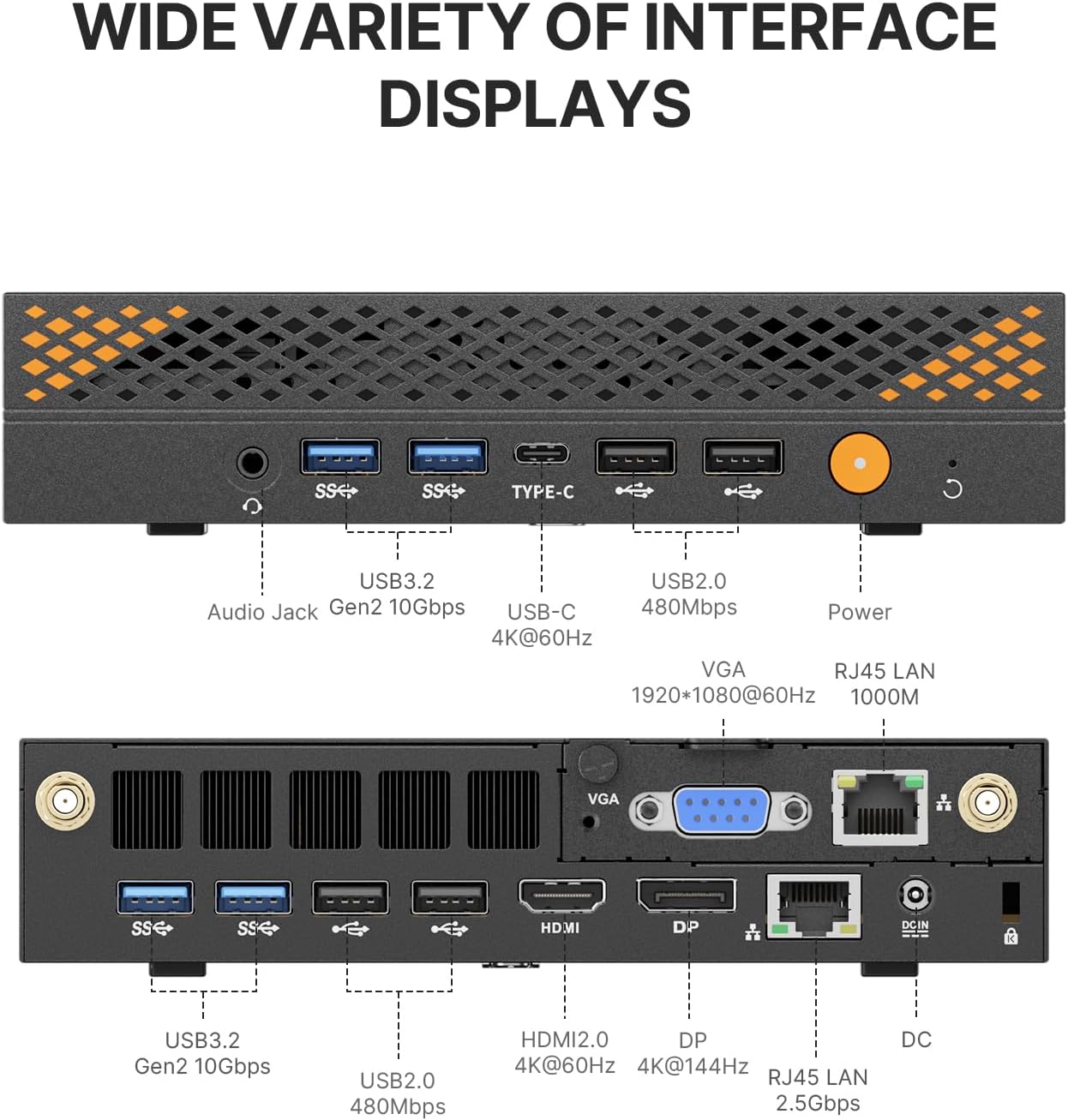 AG3 Mini PC with Core i9-13900HK (14C/20T, Up to 5.4GHz) 32GB DDR5 RAM 1TB PCIe SSD Mini PC，Quad Display/Dual LAN/HDMI/DP/Wi-Fi6/BT 5.2 Mini Desktop Computer