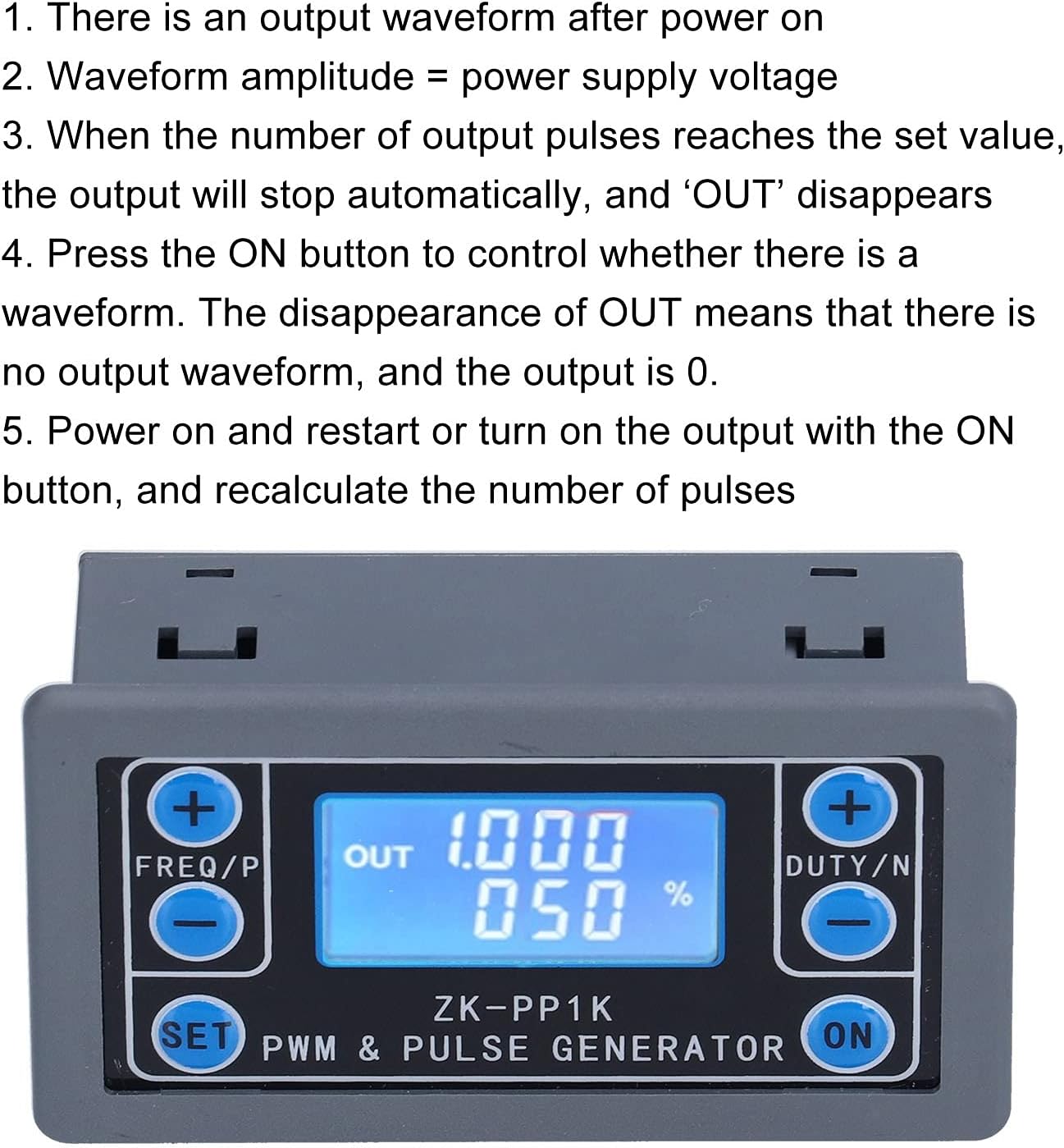 PWM Signal Generator 1Hz-150kHz, 3.3V-30V Pulse Width Modulation Module for Motor Speed Control and LED Brightness Adjustment
