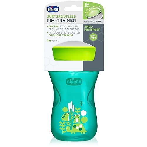 Miniatura 7 de Chicco Entrenador de borde sin boquilla de 360 con membrana transparente extraíble, resistente a derrames, apto para lavavajillas en la parte