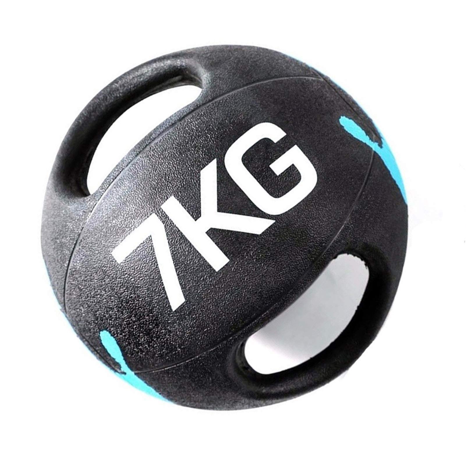 Palle mediche Palla di Fitness della Palla di Fitness della Palla della Palla della Medicina Elastica di Gomma Binaurale, 3kg / 4 kg / 5kg / 6kg / 7kg / 8kg / 9kg / 10kg (Size : 7kg/15.4lbs)