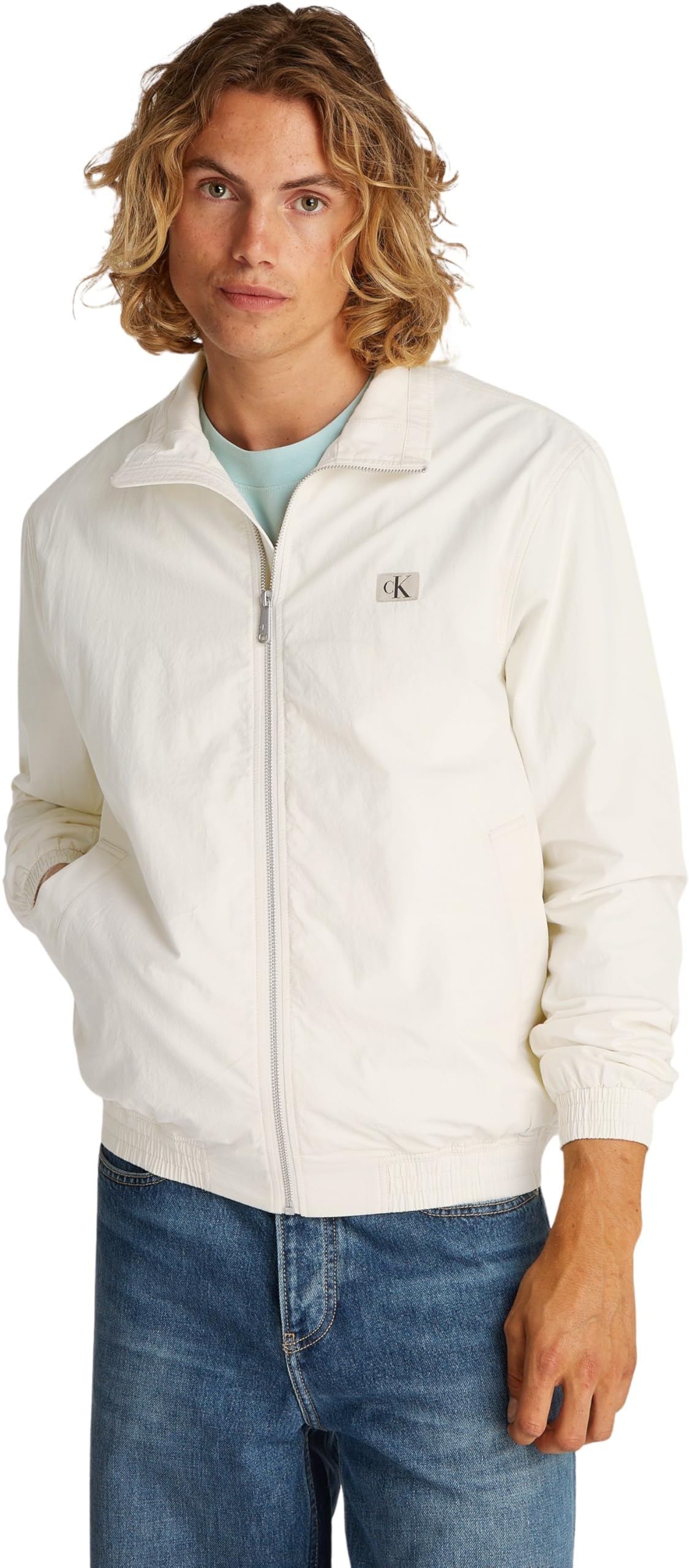 CRISP COTTON HARRINGTON JACKET Ceket Erkek