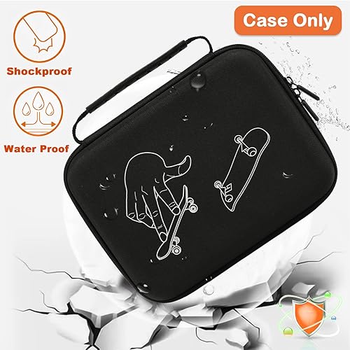 Miniatura 4 de Klawdsky Funda para diapasón, funda de transporte para patinetas Teck Deck Ultra DLX, funda de almacenamiento compatible con 16 mini patinetas (solo