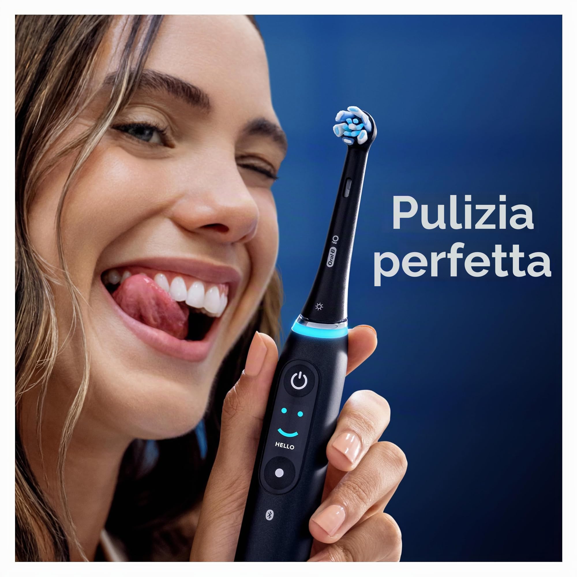 Oral-B Serie iO Gentle Care, testine di ricambio originali rotonde, setole angolate per una rimozione più profonda della placca, testina più morbida per gengive sensibili, per spazzolini elettrici