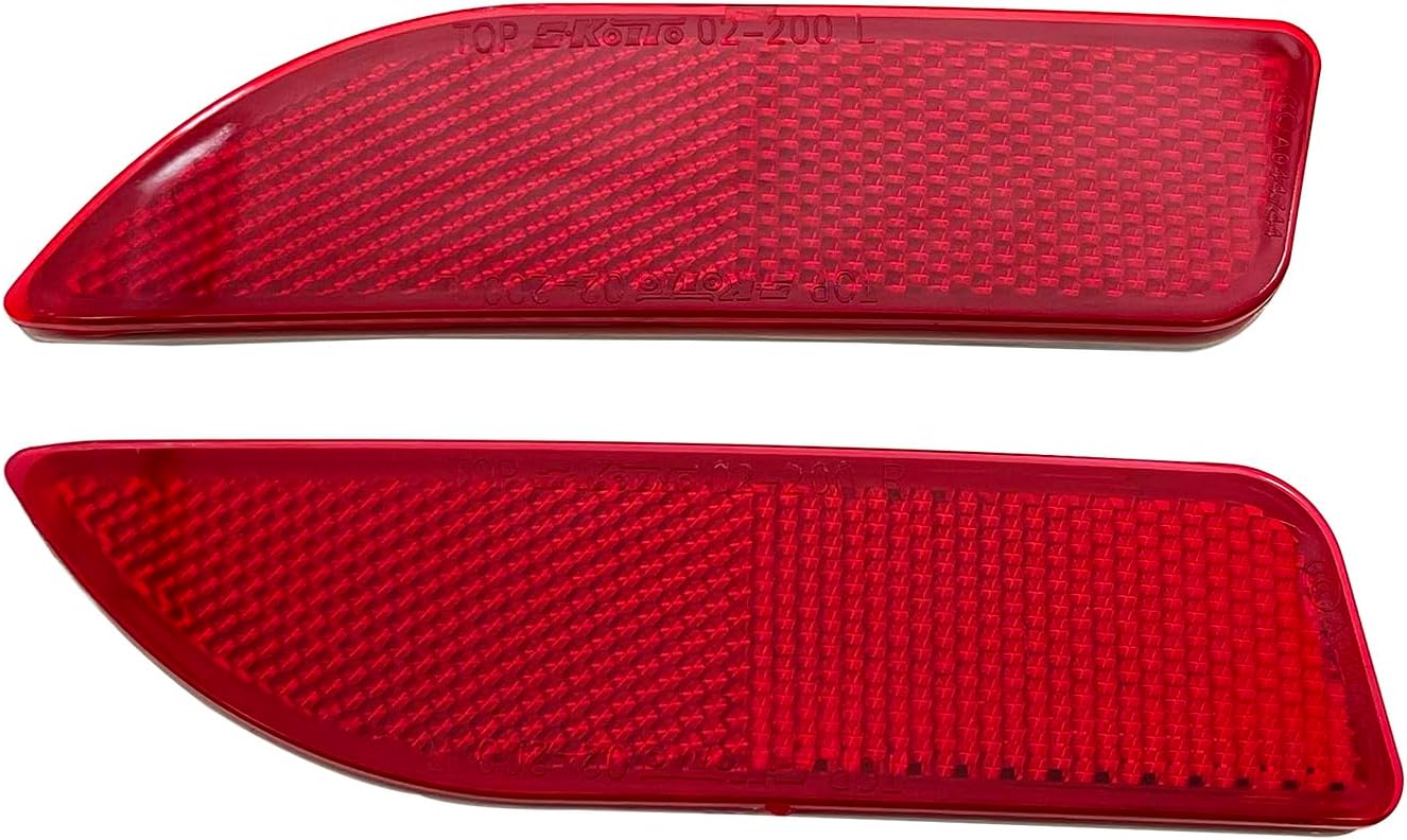 Rear Bumper Reflector Lights Fits For Toyota Corolla 2011 2012 2013 (Left + Right) Red Lens Function as Tail Brake Lamps