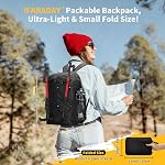 iFARADAY 25L Packable Hiking Backpack - Lightweight Foldable Backpack Water Resistant Daypack for Outdoor, Camping, Sports