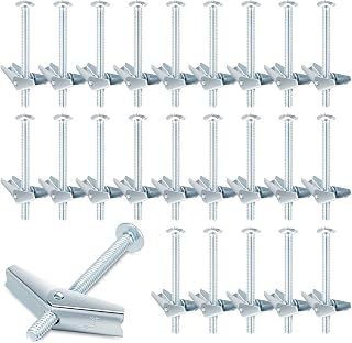Yaocom 100 Pcs 1/4" X 3" Toggle Bolts and Wing Nut Wall Anchor for Drywall