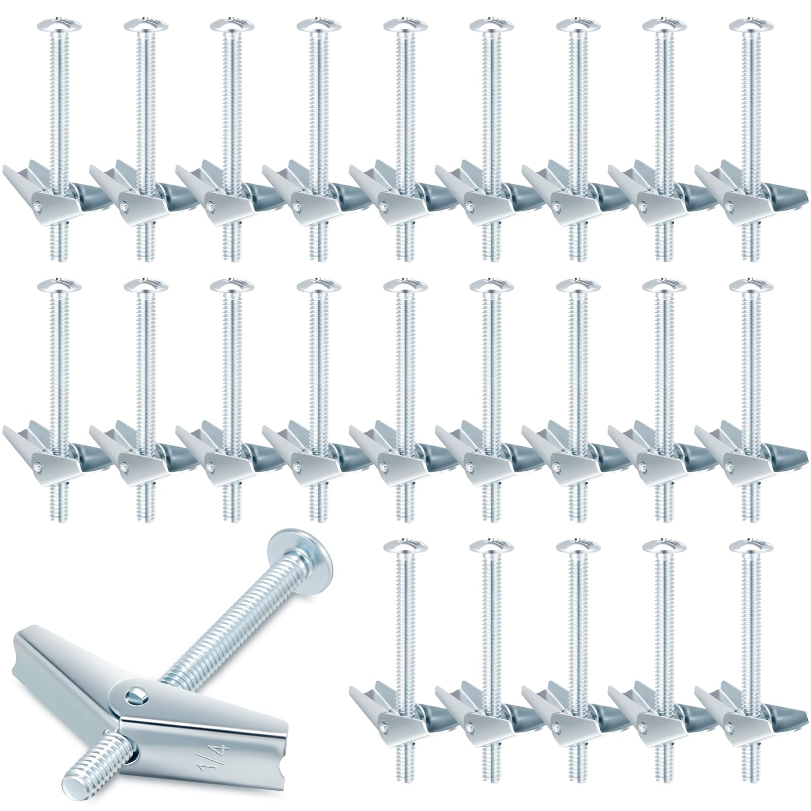 Toggle Anchors - 100 Pack for Drywall -12