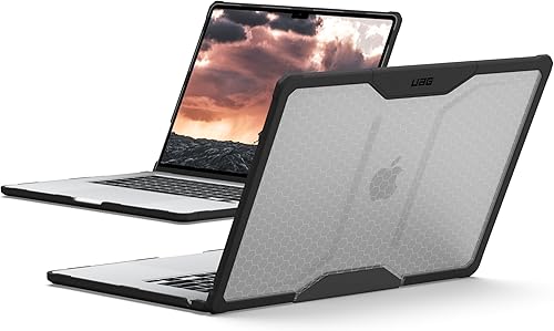 UAG - Funda protectora para MacBook Air de 15 pulgadas 2023 M2 A2941 Plyo IceNegro, translúcida transparente y resistente con agarre táctil URBAN