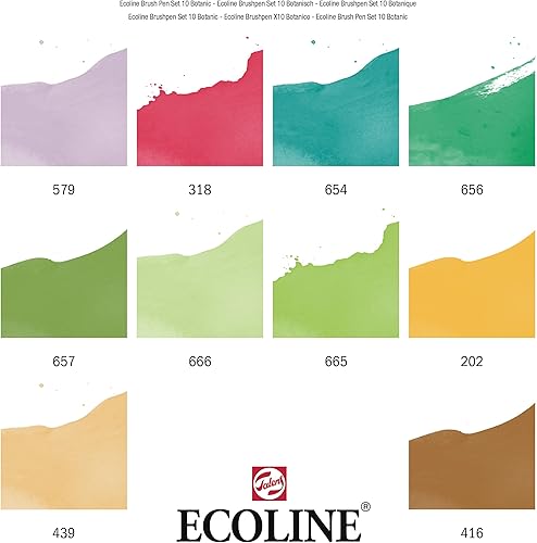 Miniatura 3 de Ecoline Juego de 10 bolígrafos de pincel - Botanic